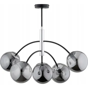 Stropní svítidlo ARINI 5xE14 černé Alfa 63152 koule kouřové