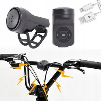 Zvonek na kolo ELEKTRICKÝ KLAKSON NA KOLO 120DB VODĚODOLNÝ ZVONEK S ALARMEM