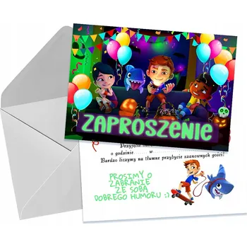 Pozvánka POZVÁNKY PRO DĚTI DĚTSKÉ NAROZENINOVÉ REKSIN ŽRALOK PES + OBÁLKA