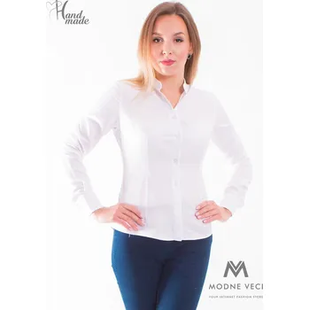 Dámská košile Bílá dámská košile Slim-Fit VS-DK1725, VELIKOST L