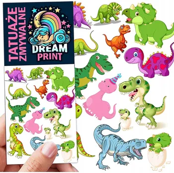 Odstranitelné tetování Smyvatelné tetování pro děti - Dinosauři
