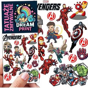 Odstranitelné tetování Smyvatelné tetovačky pro děti Avengers - dočasné tetování