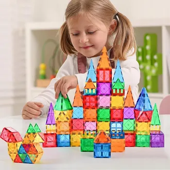 ostatní stavebnice STAVEBNICE MAGNETICKÉ KOSTKY PRO DĚTI K STAVĚNÍ SADA 100 dílků