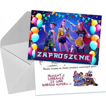 Pozvánka POZVÁNKA NA NAROZENINY S MOTIVEM K-POP LOVKYNĚ DÉMONŮ + OBÁLKA