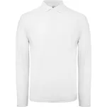 B&C Collection Pánské piqué polo s dlouhým rukávem - XL white