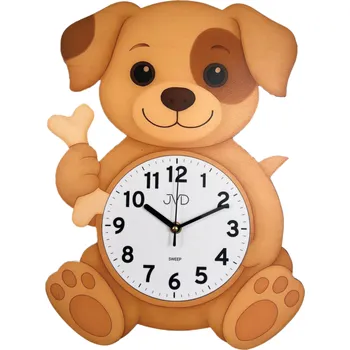 Dětské nástěnné hodiny JVD ve tvaru pejska HJ115