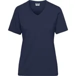 James & Nicholson Dámské pracovní tričko z bio bavlny - Solid - L navy