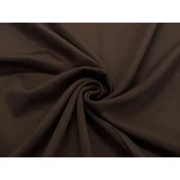 Galanterie Tencel "máslová" teplákovina HNĚDÁ