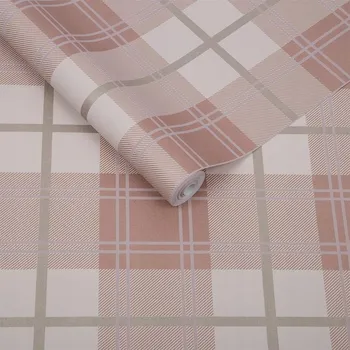 Tapeta RŮŽOVÁ VLIESOVÁ TAPETA VZOR KOSTKA