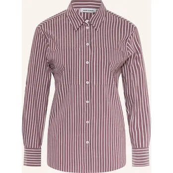 More & More Dámská Košilová Halenka, tmavě fialová / bílá, 34