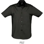 SOL's Collection Elastická košile s krátkým rukávem - M black