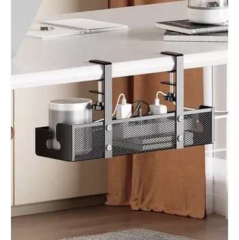 Organizér kabelů pod stůl 34cm – černý (KBR4)