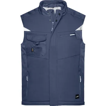 pracovní vesta James & Nicholson Pracovní zimní softshellová vesta - Strong - 3XL navy/navy