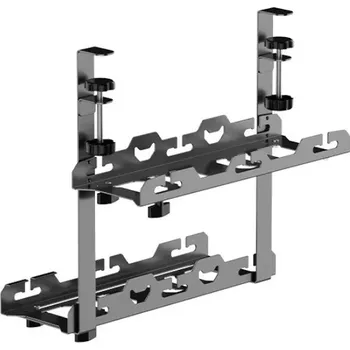 Organizér kabelů pod stůl 40cm patrový (KBR2)