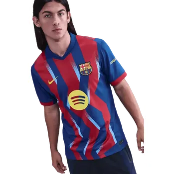 Pánský čtvrtý fotbalový dres Nike FC Barcelona 25/26 modro-červený