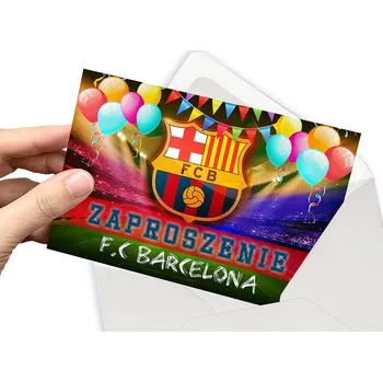 Pozvánka POZVÁNKA BARCELONA FOTBAL NA DĚTSKOU OSLAVU NAROZENIN + OBÁLKA DÁREK