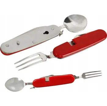 Příbor NEZBYTNÍK Kapesní nůž 4v1 vidlička lžíce turistický