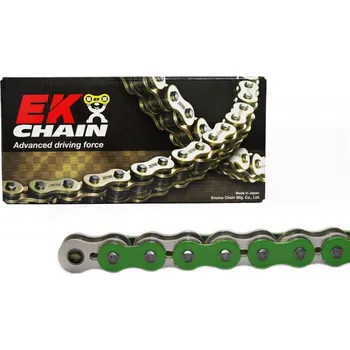 Řetězová sada pro motocykl Řetěz netěsněný - 520MRD6 120 čl. (EK) zelená