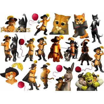 Odstranitelné tetování DOČASNÉ TETOVÁNÍ PRO DĚTI KOCOUR V BOTÁCH SADA