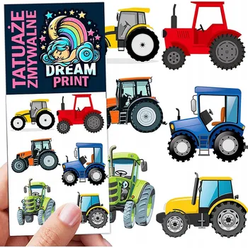 Odstranitelné tetování Smyvatelné tetování pro děti - traktory