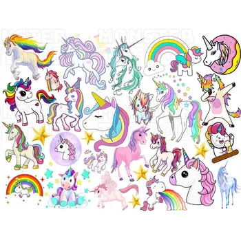 Odstranitelné tetování Smyvatelné tetování pro děti Jednorožci