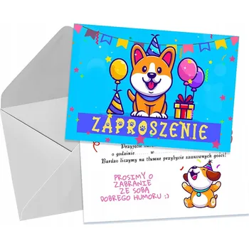 Pozvánka POZVÁNKY PRO DĚTI DĚTSKÉ NAROZENINOVÉ PSI PEJSCI + OBÁLKA
