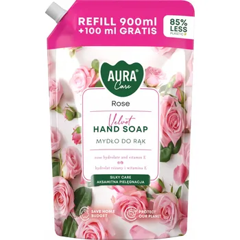 Mýdlo Aura Care Tekuté mýdlo 1l Růže