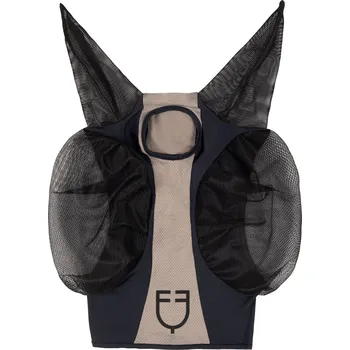 Koňská maska proti hmyzu Equestro Dvoubarevná maska proti hmyzu, S, hnědá