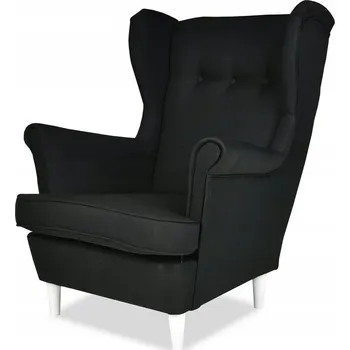 Křeslo Křeslo ušák ARI skandinávský styl Family Meble - elegantní černé křeslo