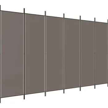 Paraván Paraván skládací, 6-panelový, antracitový, 300 x 220 cm