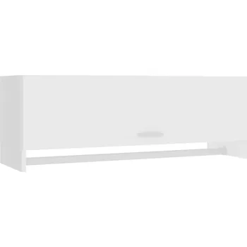 Šatní skříň Kompaktní skříňka s tyčí na ramínka, bílá, 100x32,5x35 cm