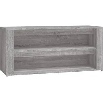 Botník Botník se 2 přihrádkami, šedý dub sonoma, 100x35x45 cm