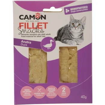 Pamlsek pro kočku KACHNA FILETY 2 ks 40 g CAMON