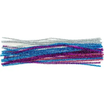plyšák Drátky plyšové 6 mm x 30 cm metalický mix 40 ks