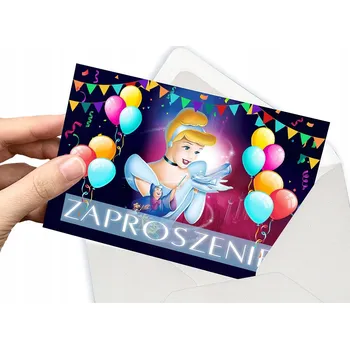 Pozvánka POZVÁNKA POPELKA NA DĚTSKOU OSLAVU NAROZENIN + OBÁLKA DÁREK