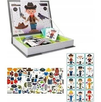 Puzzle Magnetická knížka - vzdělávací puzzle Montessori - Povolání - 101 dílků (W053)