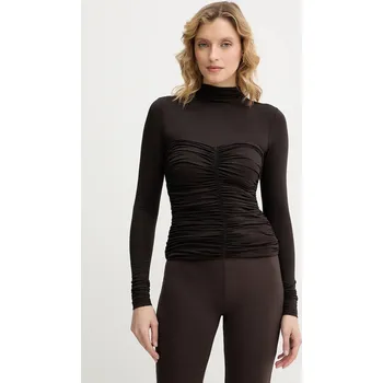 Tričko s dlouhým rukávem La Mania SOLLA hnědá 89X, vel. 34