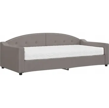 Postel Denní postel 2 v 1 s pěnovou matrací, taupe, 223 x 100 x 75 cm