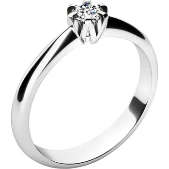 Prsten Couple, Zásnubní prsten Solaya, bílé zlato se zirkonem, vel. 52, prům. 16.6 mm, 585-68-1-4281.1B00.0.52.001