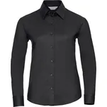 Russell Collection Halenka Oxford s dlouhým rukávem - S black