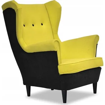 Křeslo Křeslo ušák ARI DUO skandinávský styl Family Meble žluto-černé včelka