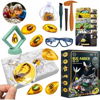 kreativní sada VYKOPÁVKY zkameněliny hmyzu v jantaru SADA pro Malého archeologa AMBER