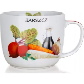 Keramický hrnek na polévku BORŠČ s receptem, bujónka 730ml Banquet