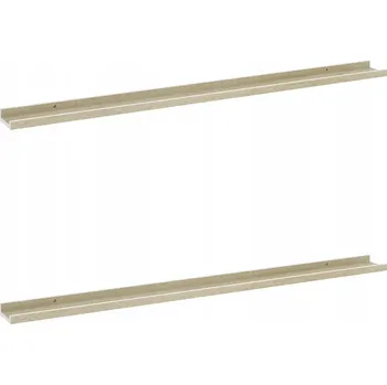 police Nástěnná police MDF bílá a dub sonoma 115 x 9 x 3 cm