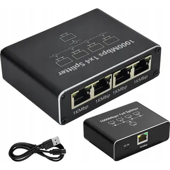 Switch SÍŤOVÝ ROZDĚLOVAČ LAN SWITCH 4 PORTY GIGABIT ETHERNET PRO INTERNET