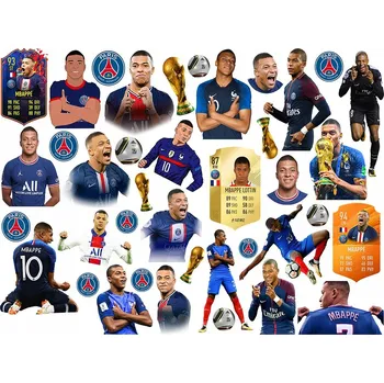 Odstranitelné tetování DOČASNÉ TETOVÁNÍ PRO DĚTI KYLIAN MBAPPÉ - SADA