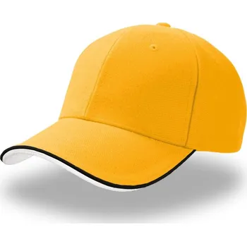 Kšiltovka Atlantis Těžká broušená 6 panelová sandwich kšiltovka - onesize yellow/navy