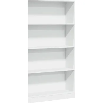 Knihovna Knihovna s otevřenými policemi, dřevotříska, bílá, 80x24x143 cm