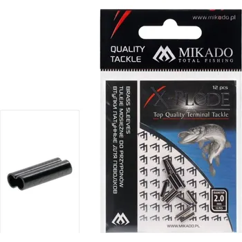 12ks Trubičky Mosazné Dvojité Mikado 1,2x2,6x8mm