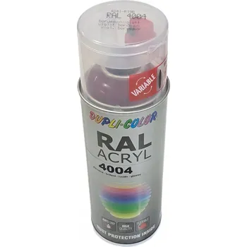Barva ve spreji Dupli-Color RAL ACRYL akrylový sprej 400ml, barva 4004, lesklý